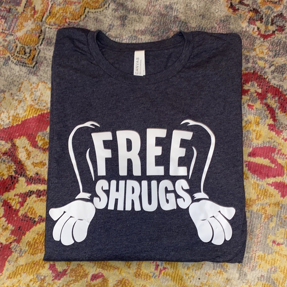 “Free Shrugs” t-shirt.
